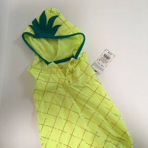 Pineapple hooded romper tank 6-9 months